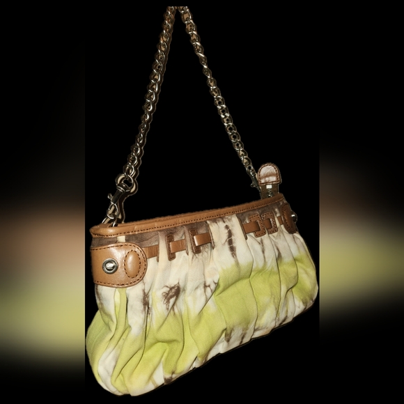 elienne collection privee Handbags - VINTAGE Elienne collection privee tie dyed canvas and brown leather small should